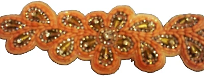 Cinturón de damas con cuentas y joyas cuentas de coral pedrería respaldo de gamuza Md en India Foto 1 de 4