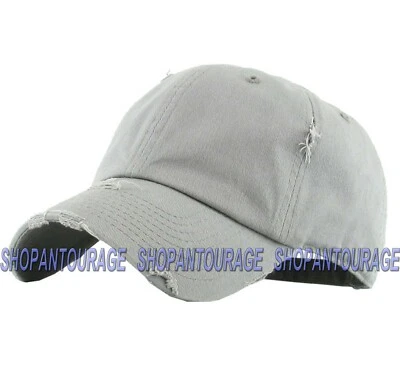 Kbethos KBE-Vintage Plain Adjustable Distressed Unisex Baseball Trucker Cap Hat - Image 1 of 4