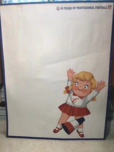 1960’s Campbell's Soup CHEERLEADER Double Poster Ad Promo NFL 50 Year Football - Picture 1 of 24