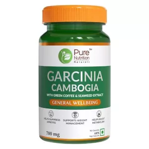 Pure Nutrition Garcinia Cambogia Gélules 700mg Paquet De 60 Gélules Végétales - Picture 1 of 8