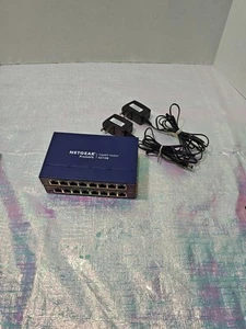 Netgear ProSafe 8 Port Gigabit Switch GS108v4 With Power Supply Set Of 2 - Picture 1 of 8