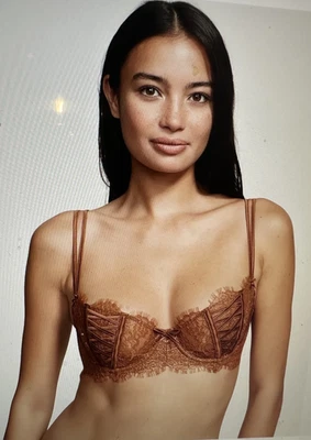 Conjunto de sujetador y bragas Victoria's Secret Dream Angels Wicked de encaje balconette talla 36C nuevo con etiquetas Foto 1 de 4