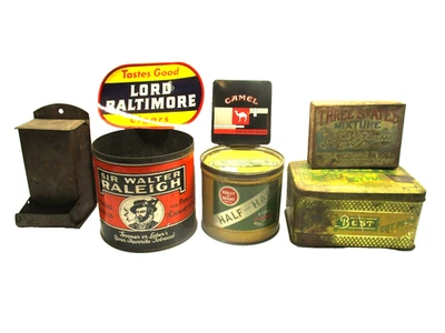 7 - Tobacco Tin's Raleigh Cigar Baltimore  Best Pipe Smoke Chew Pocket Tin USA - Image 1 of 4