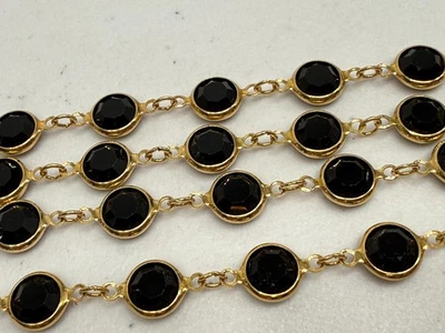 Conjunto de collar de piedras preciosas de cristal con logotipo de cisne de Swarovski tono dorado 36 pulgadas Foto 1 de 4