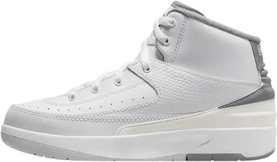Little Kid's Jordan 2 Retro White/Cement Grey-Sail-Black (DQ8564 100) - Image 1 of 4