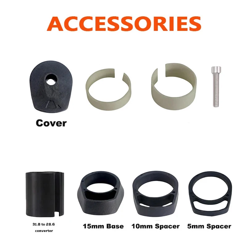 Guidão de carbono estrada 11 graus haste 90-130mm peças de bicicleta uso 28,6mm 31,8mm - Imagem 1 de 4