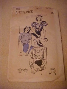 Blusa de Colección Butterick Dama Patrón Manga Hinchada Opción 3976 - Imagen 1 de 5