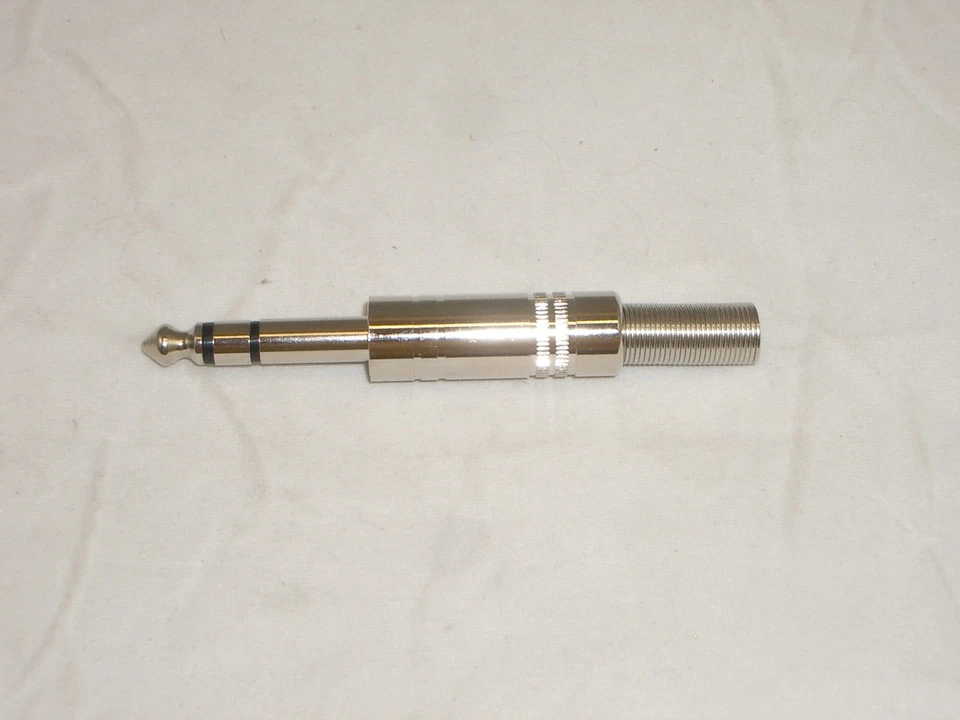 PHILMORE 524WS 1/4in SHIELDED METAL STEREO AUDIO PHONO PHONE PLUG CONNECTOR - Image 1 of 2