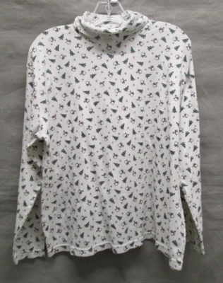 Camisa Bobby Brook Mujer Extra Grande Beige Pullover Árboles de Navidad Pullover Foto 1 de 4