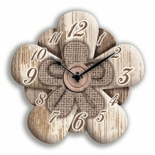 Orologio da parete Flower shabby 30x30 cm white