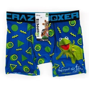 Disney The Muppets Crazy Boxer Briefs Mens Small Underwear Kermit the Frog Blue - Picture 1 of 8
