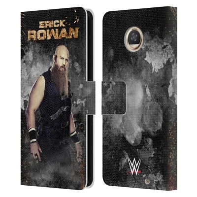 CAPA CARTEIRA LIVRO COURO OFICIAL WWE ERICK ROWAN PARA TELEFONES MOTOROLA - Imagem 1 de 4