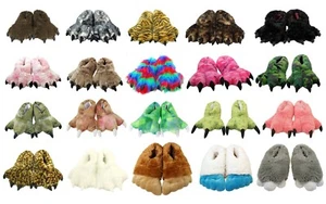 Wishpets Furry Animal Slippers for Kids/Youth and Adults - Size Large - Picture 1 of 21