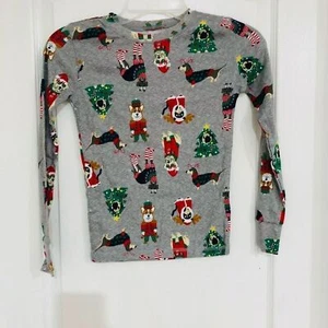 Brand New Old Navy Christmas Dogs Long Sleeve Pajamas Grey Size Large (10) - Picture 1 of 7