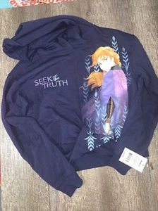 Disney frozen 2 Seek The Truth anna Sz L 8 10 12 hoodie sweatshirt shirt Nwt - Picture 1 of 5