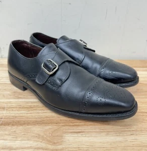 Zapatos Allen Edmonds For Joseph Abboud Monk Correa Cuero Negro para Hombre 11D - Imagen 1 de 13