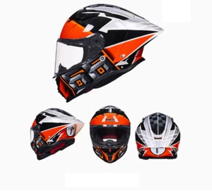 Motorcycle Helmet T153S Breathable Large Tail Full Helmet - Picture 1 of 4