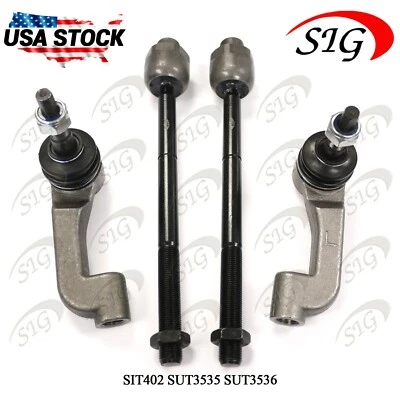 For 2002 - 2005 Jeep Liberty Front Inner & Outer Steering Tie Rod Ends 4PC Kit - Image 1 of 4