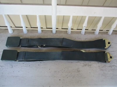 1965-1968 FORD THUNDERBIRD FAIRLANE COMET GALAXIE MERCURY BLUE SEAT BELTS OEM - Image 1 of 4