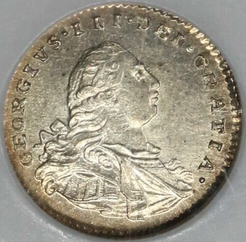 1800 MS 64 George III Maundy Penny Great Britain Silver Pence Coin (21092303C) Cover