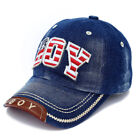 For Kid Chidren Boy Solid Blue Plain Denim Baseball Ball Hat Cap Adjustable