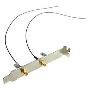 Soporte trasero para PC de escritorio 2 orificios de antena RP-SMA M.2 MHF4 cable de extensión inalámbrico - Imagen 1 de 13