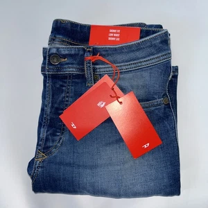 Pantalones de mezclilla DIESEL Sleenker 009PK para hombre W30 x 30 calce ajustado elástico azul lavado - Imagen 1 de 9
