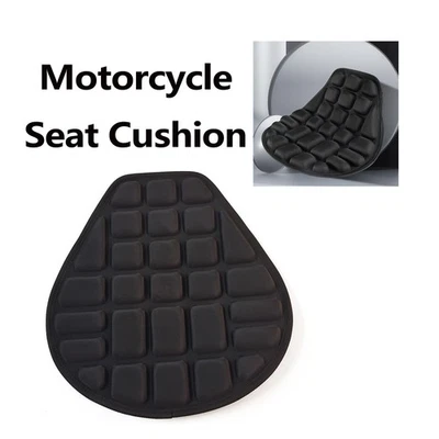 Cojín de asiento de tela cómodo negro para motocicleta alivio de presión almohadilla de aire universal*1 Foto 1 de 4