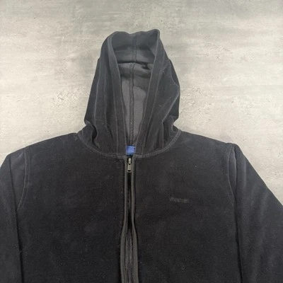 Reebok Sudadera con Capucha Mujer XL 2XL Negro Terciopelo Pista Traje de Sudadera Cremallera Completa Y2K Años 90 Deportivo Foto 1 de 4