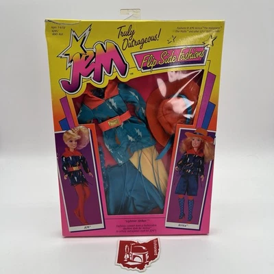 Muñeca Jem Flip Side Moda 1986 Lightnin Strikes Jerrica Conjunto Hasbro Nuevo Foto 1 de 4