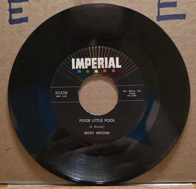 Ricky Nelson: Poor Little Fool/My Bucket's Got A Hole In It - Imperial 45 VG Foto 1 de 2