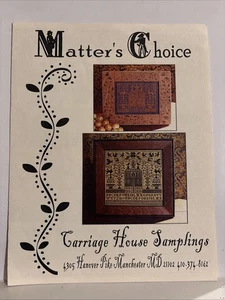 Carriage House Samplings Cross Stitch Pattern Matter’s Choice - Picture 1 of 5