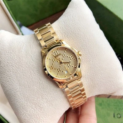 Gucci G Timeless Gold Women's Watch - YA126553 - Image 1 of 3