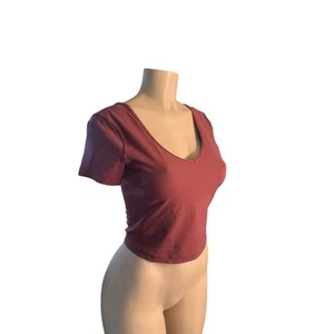 Women 6 Lululemon Align Tee Cropped Rust Pink T-Shirt Top Short Slv Buttery Soft - Picture 1 of 6