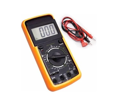 MULTIMETRO DIGITALE TESTER PROFESSIONALE CON CAVI e GUSCIO