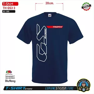 BMW R 1300 GS Motorcycle Style Blue Trophy TH GS3 3 Custom T-Shirt - Picture 1 of 2