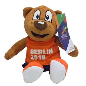 2018 European Championships Berlino The Bear Official Mascot Plush Teddy 25cm - Picture 1 of 3