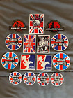 Lot of 15 SEX PISTOLS 1 3/4" to 3" Band Logo Stickers PUNK ROCK FAST! FREE!