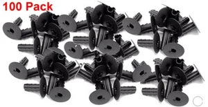 100 pcs Pack Black Single Feed Thru Wall Bushing for Coax Coaxial Cable RG6 RG59 - Picture 1 of 1