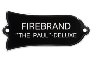 Engraved "FIREBRAND "THE PAUL" - DELUXE" Truss Rod Cover for Gibson 2ply B/W - Picture 1 of 2