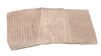 Pier 1 Imports  2  Velvet Pillow Shams Blush Pink Quilted *Read* - Image 1 of 4
