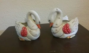 Geo Z. Lefton Lot of 2 Swans 1988 #6891 Christmas/Holiday decor-Free Shipping!  - Picture 1 of 5