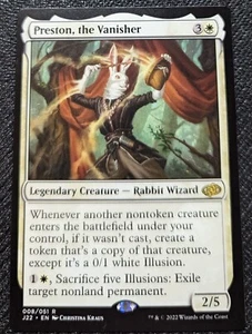 Magic The Gathering Jumpstart 2022 Preston, The Vanisher Legendary exclusivo paquete M/NM fresco - Imagen 1 de 2