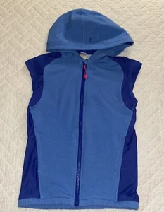Girls Ivivva Blue Hooded Vest With Pockets Size 7 Rare - Picture 1 of 4