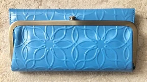 Neu mit Etikett Damen Hobo Leder Continental Geldbörse, Rachel, ruhiges Blau - Bild 1 von 5