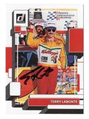 Autografiado Terry Labonte 2023 Donruss Racing PHOENIX WIN (#5 Kelloggs) Firmado N Foto 1 de 2