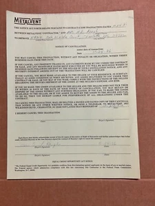 26 de noviembre de 1986 METALVENT contrato de trabajo y copias Charlotte Hough B10 - Imagen 1 de 3