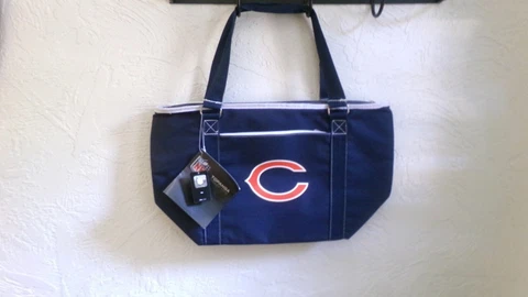 Chicago Bears Cooler Tote Bag 24 Can Carry Strap Tailgate Cover