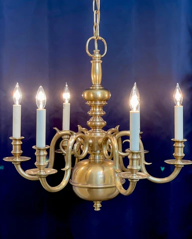 Chapman Brass Chandelier Colonial Williamsburg Style Traditional Georgian Cover