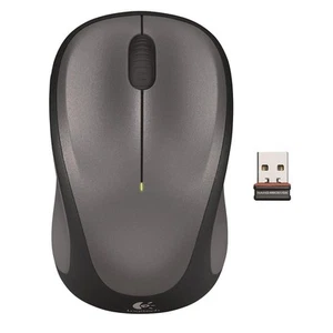 Logitech Maus M235 optische Funk ergonomisch kabellos schnurlos PC schwarz braun - Bild 1 von 3